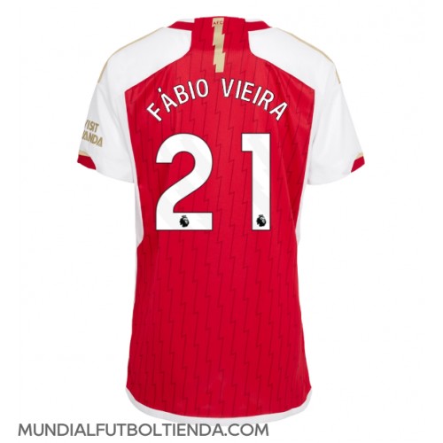 Camiseta Arsenal Fabio Vieira #21 Primera Equipación Replica 2023-24 para mujer mangas cortas